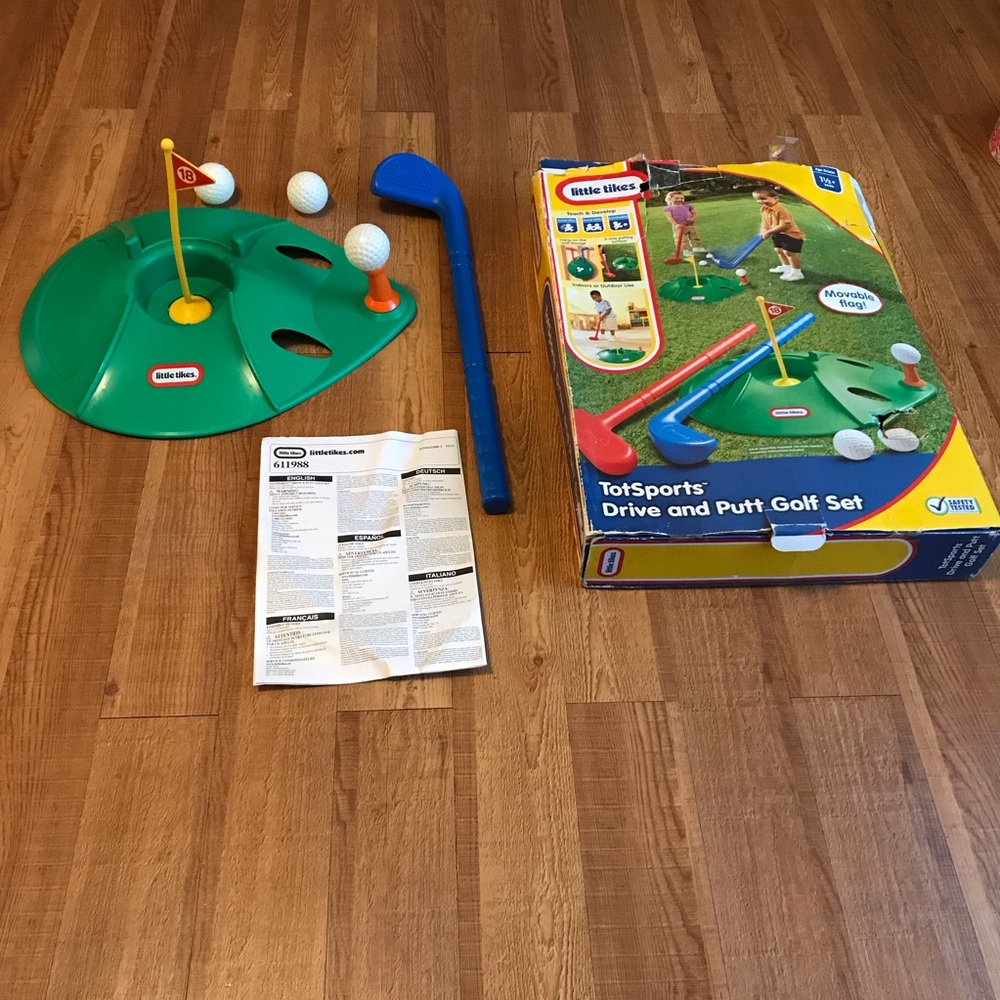 Fisher Price Green TotSports Drive and Putt Golf Set